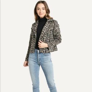 Cupcakes and Cashmere Animal Print Moto Jacket